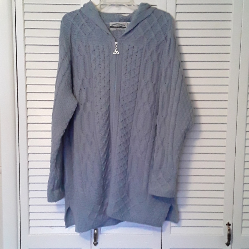 XXL Irish hooded sweater with zipper from Ireland